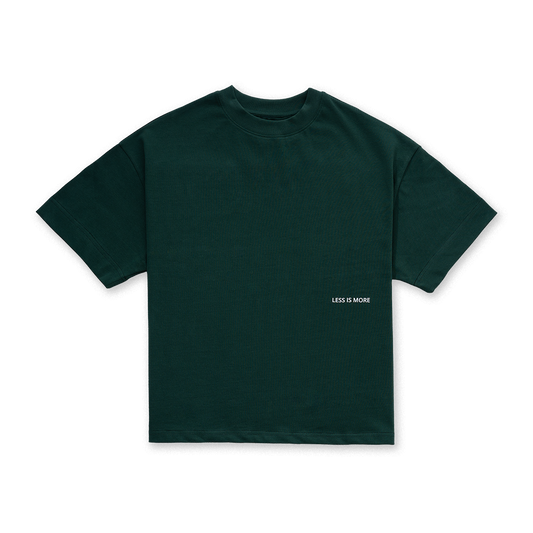 LESS IS MORE TEE in Bottle green