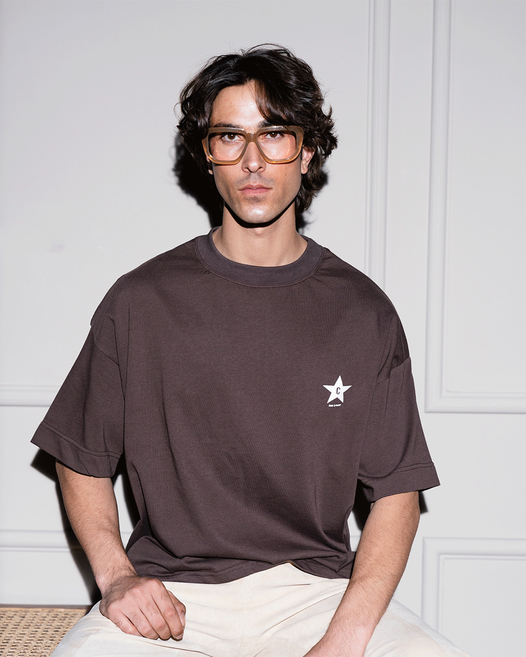 LESS IS MORE TEE in Brown