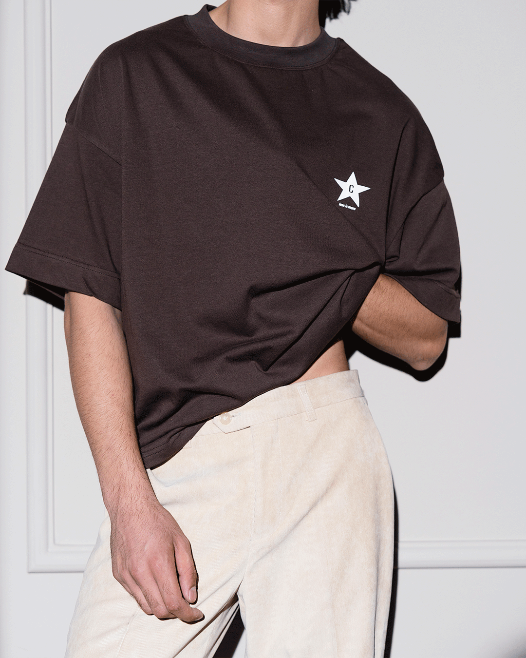 LESS IS MORE TEE in Brown