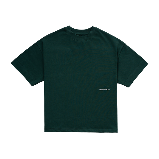 LESS IS MORE TEE in Bottle green