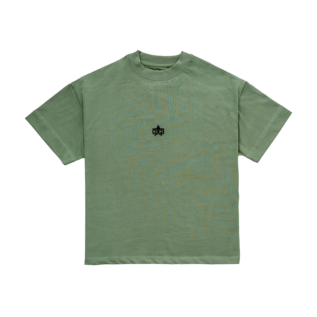 LESS IS MORE TEE in Olive Green