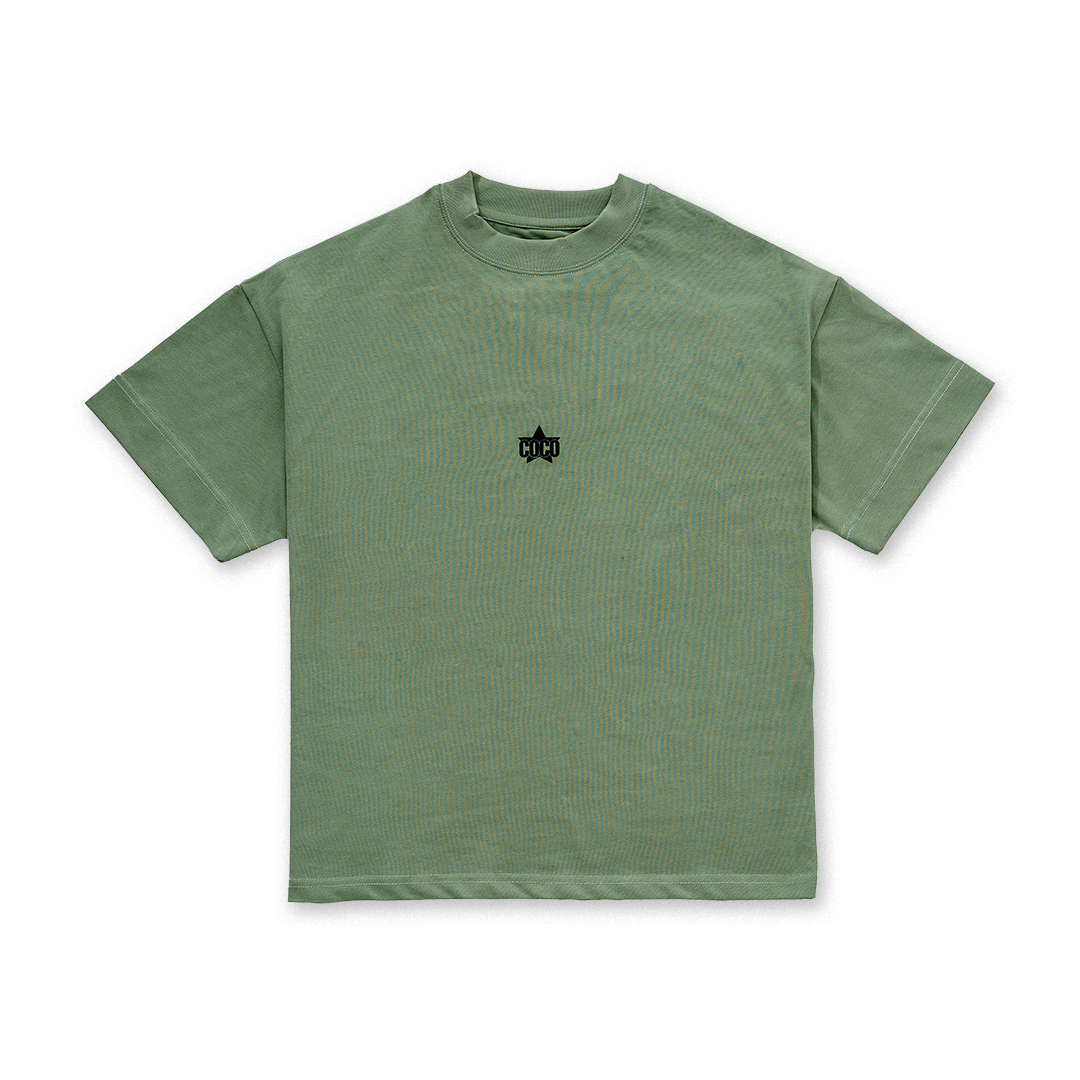 LESS IS MORE TEE in Olive Green